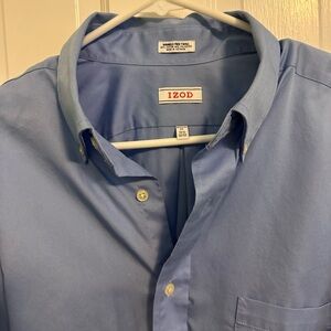 Izod Light Blue Casual Button-Down Shirt